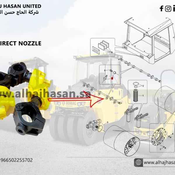HAMM Water Nozzle (Part No. 05556052) Complete Sprinkler Nozzle for HAMM Rollers