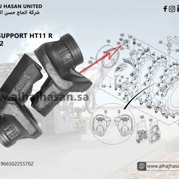 Tool Holders HT11-R for Milling Machines - Part 187002, Steel Material for W1900, W2000, and W2000DC Models