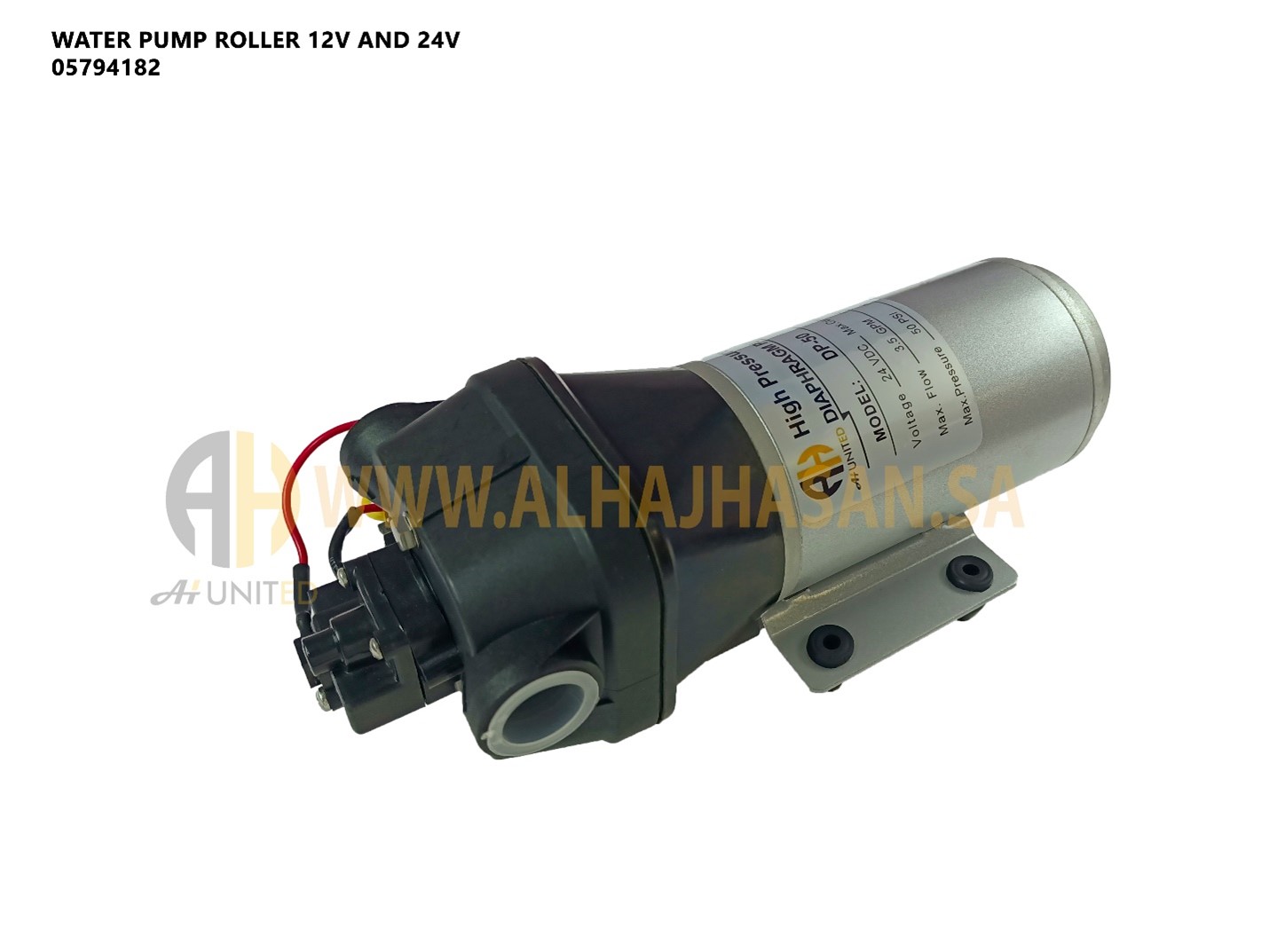 Water Pump for Road Roller – 12V and 24V, Part Number 05794182, Compatible with HAMM and BOMAG Models