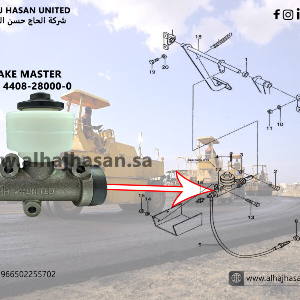 اسطوانة الفرامل الرئيسية 4408-28000-0 من ساكاي مكون أساسي لساكاي TS200
