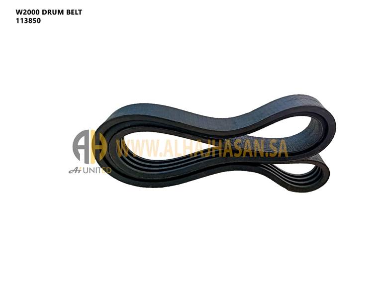 W2000 Drum Belt for Milling Machines - Part 113850, Durable Drive Belt for Undercarriage System