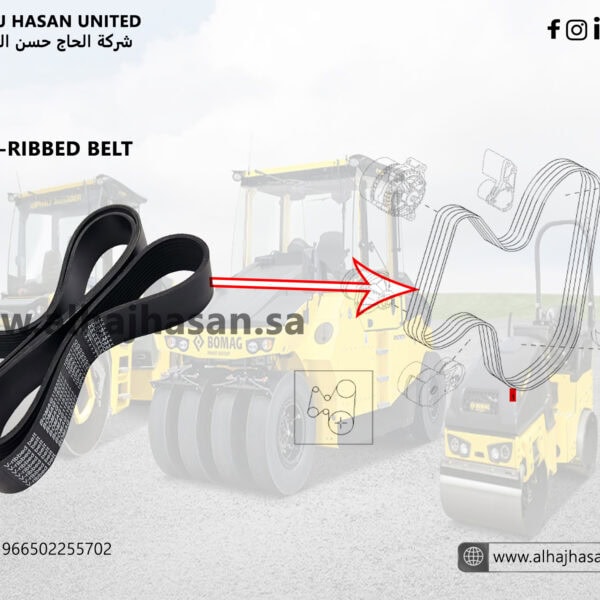 حزام BOMAG 10PK1595 05715360 - حزام محرك متين لآلات BOMAG